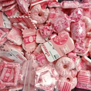 Acrylic beads – Starbucks in Pink for beadable pens, keychains, phone chains