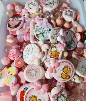 Pink Cartoon Mixed Beads