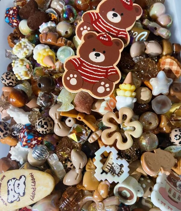 Coffee Bear Mixed Beads