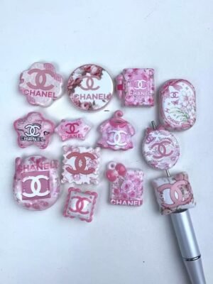Designer Beads Pink CC for DIY Pens and Keychain