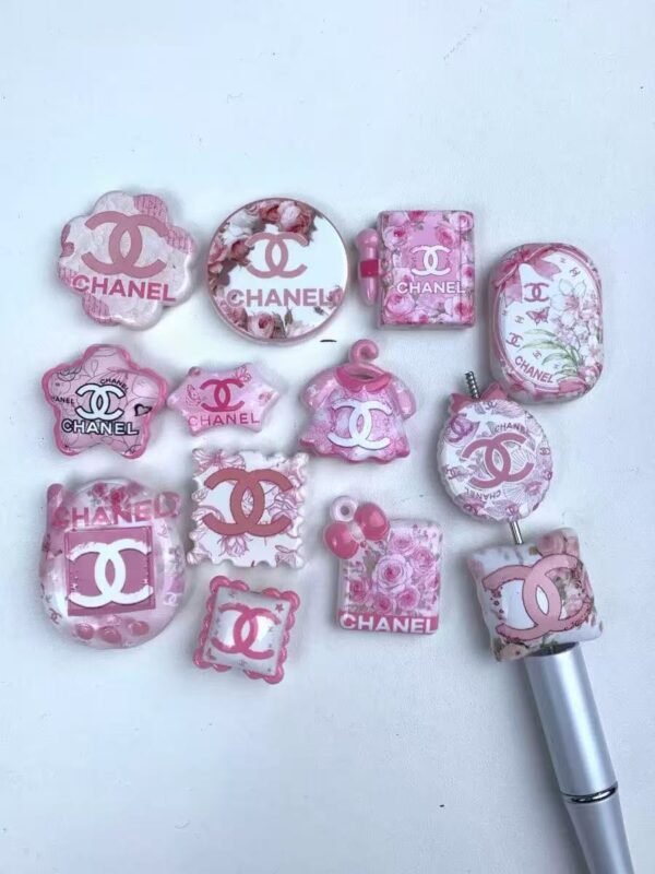 Designer Beads Pink CC for DIY Pens and Keychain