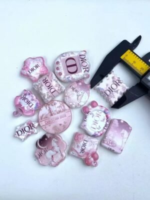 Designer Beads Pink D for DIY Pens and Keychain