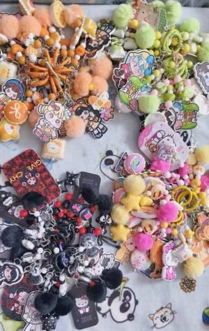 Handmake Cartoon IP Tag Keychain Lucky Game