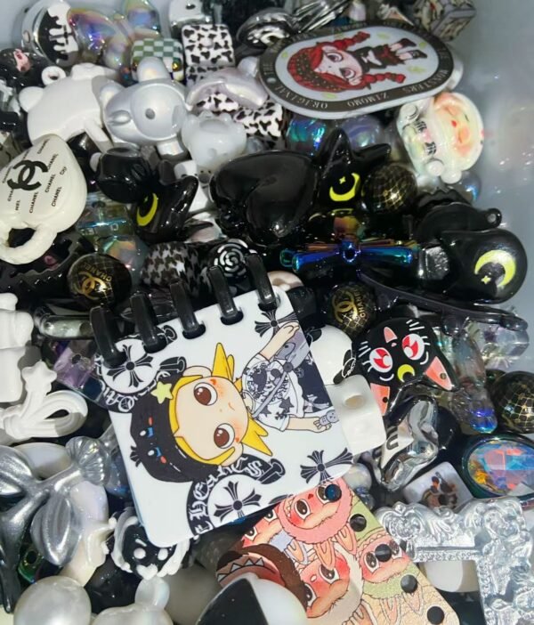 Black Cartoon Mixed Beads