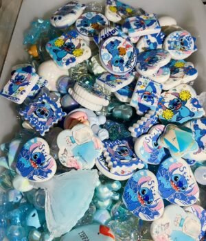 Blue Stitch Mixed Beads