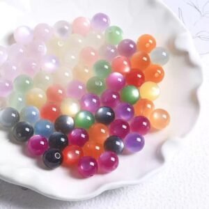 UV Color Changing Cat Eye Beads – 10mm (300pcs) + 12mm (200pcs) Mixed Set---Jlo
