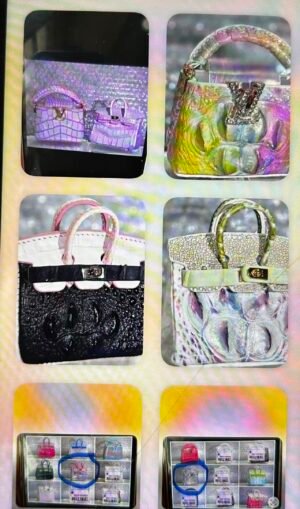 7 mini bags (Purple set, mixed color, pink&black, purple mixed, pink&silver, glitter silver)(Shipping fee )--Jen