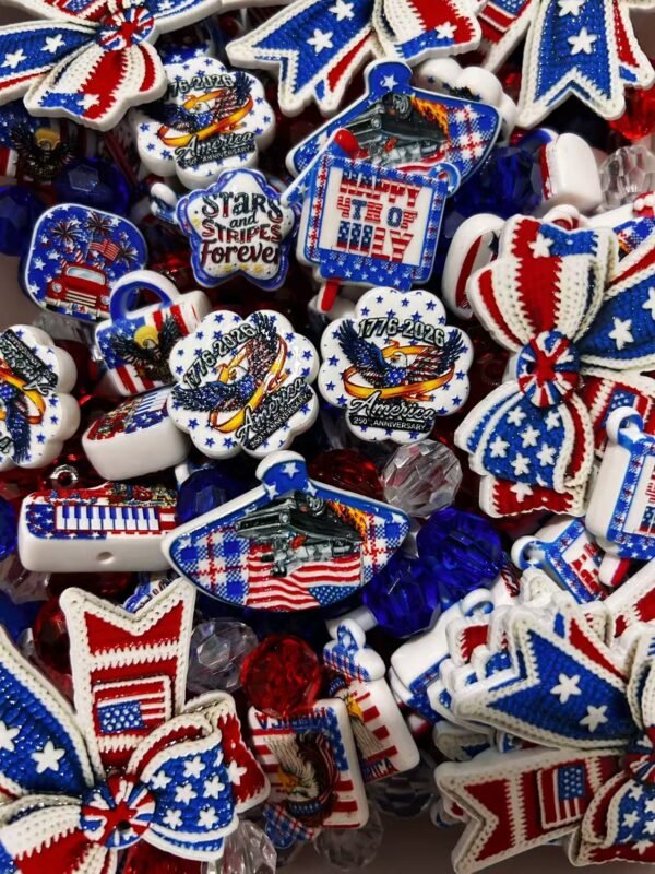 New!! 1776-2026 USA Birth Celebration Mixed Beads---100ML