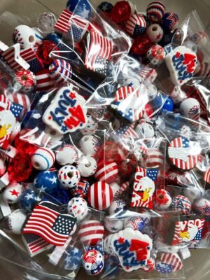 4th of July Mixed Beads – USA Independence Day -- 100 ML