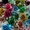 New!! Super Pretty Flower Fancy Beads (Metal)--5 PCS