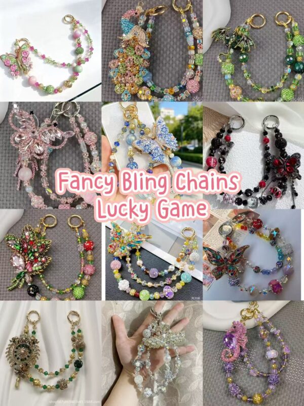 Lucky game --- Fancy Bling Bag / Key Chains ( handmade, maybe 1% of flaws)
