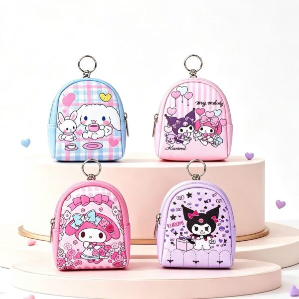 Sanrio Schoolbag Keychain --- 4 PCS
