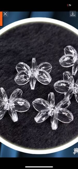 Claimed flower beads + 4 Different size beads---Jessica