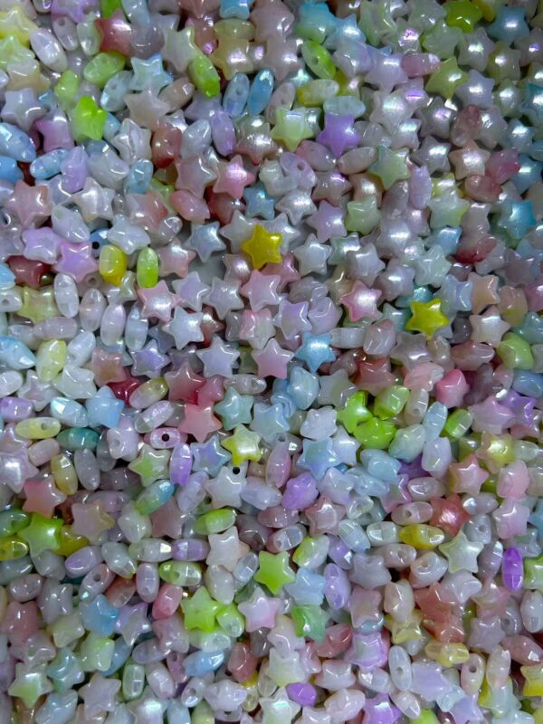 Small Acrylic Star-Shaped Beads with Mixed Colors---150 ML