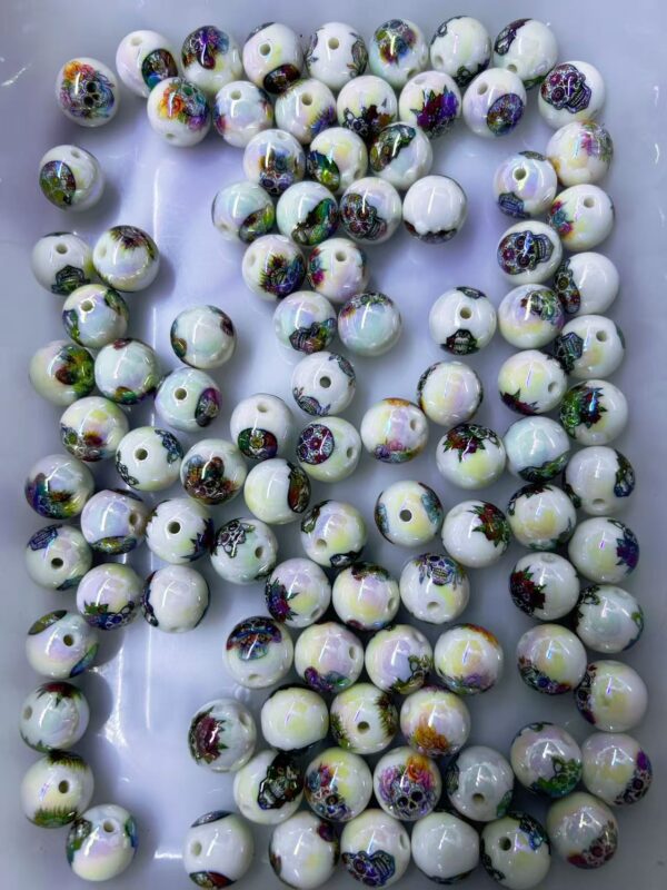Sugar Skull Mixed Beads---- 25 PCS