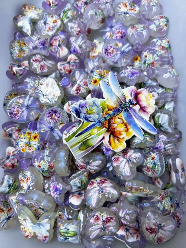 Purple Dragonfly Mixed Beads