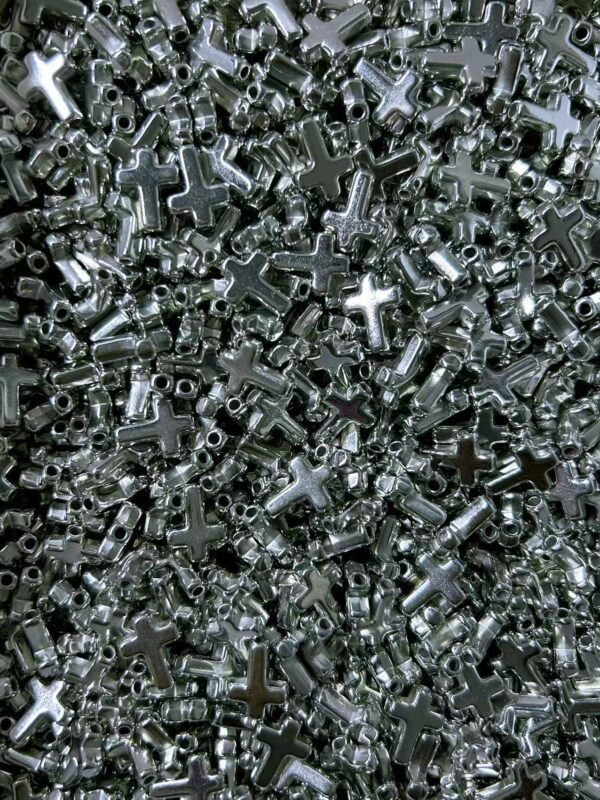 Acrylic Cross Beads---Silver Color ( can works pens)---150 ML