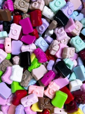Acrylic Camera-Shaped Beads--- 150 ML